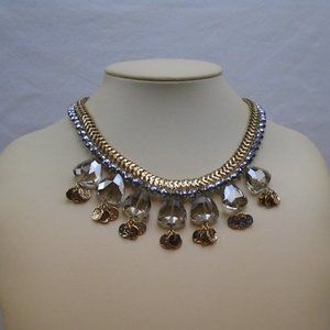 TOMMY BAHAMA PASTEL STONE LAYERED SILVER STATEMENT NECKLACE NWOT YU